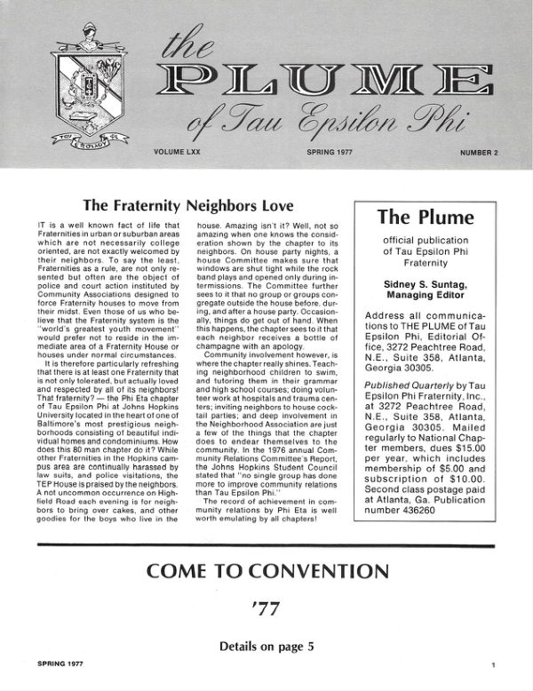 The Plume – Spring 1977 cover