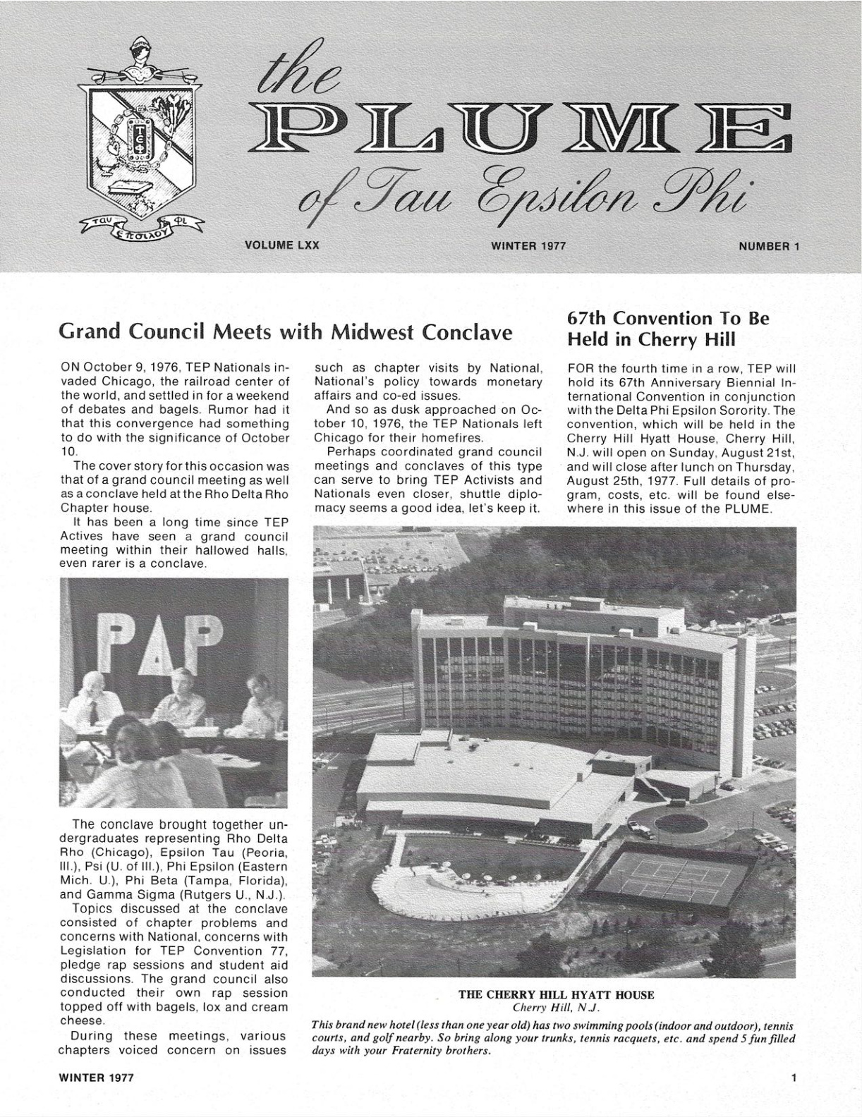 The Plume – Winter 1977 cover