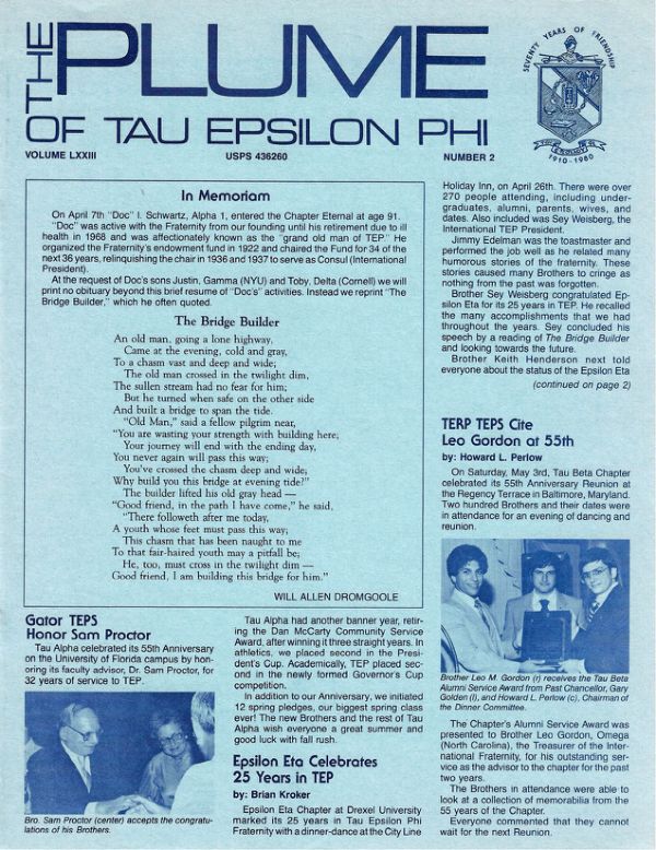 The Plume – Spring 1980 cover