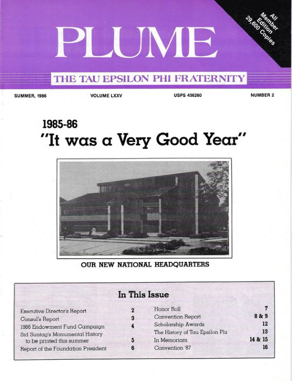 The Plume – Summer 1986 cover