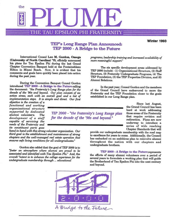 The Plume – Winter 1993 cover